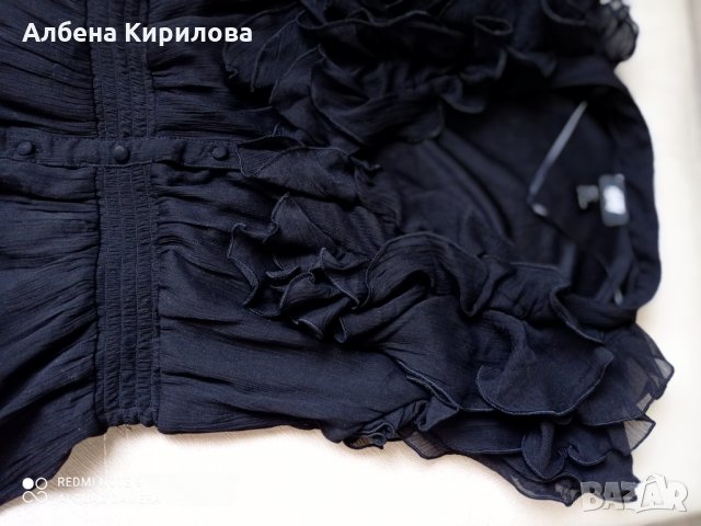 Официална черна блуза на Н&М, 36 до 40р-р, снимка 4 - Корсети, бюстиета, топове - 32557589