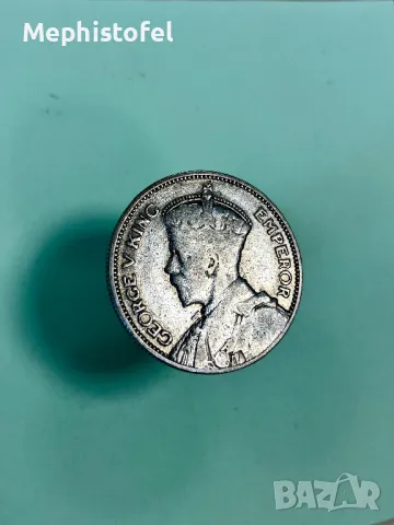 1 шилинг 1934 г, Нова Зеландия - сребърна монета, снимка 2 - Нумизматика и бонистика - 49986542