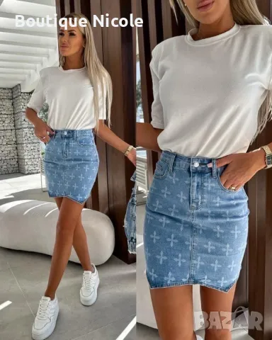 Дамска пола от деним  , снимка 1