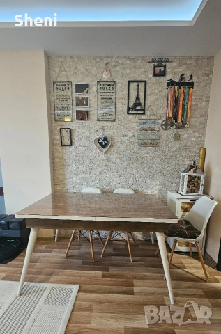 Трапезна разтегателна маса 90х78х140/178,5 см., снимка 11 - Маси - 53218789