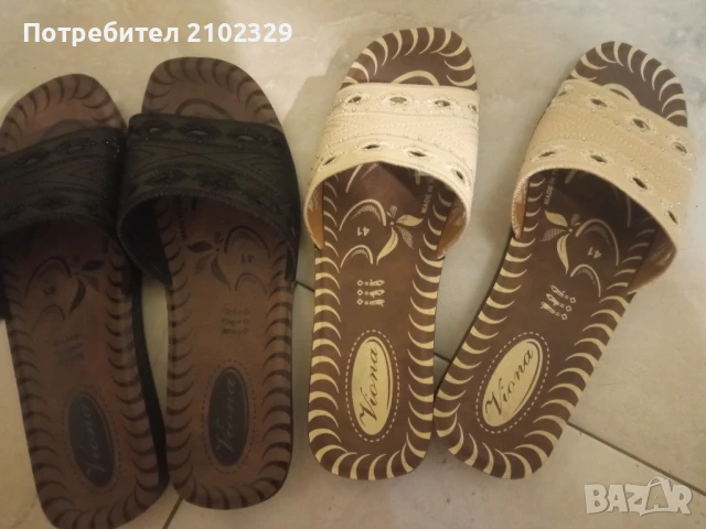 Чисто нови чехли 41н. 2бр.