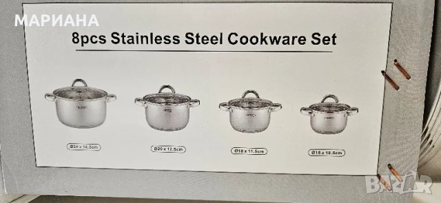 Комплект тенджери Rosberg, снимка 2 - Съдове за готвене - 49514155