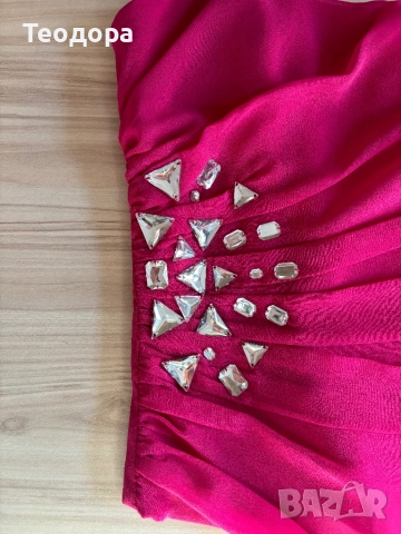 Нов розов дамски корсет с камъни Lipsy London, снимка 4 - Корсети, бюстиета, топове - 52876220