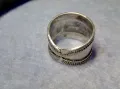 СТАРИНЕН РЕТРО АРТ ОРНАМЕНТИРАН СРЕБЪРЕН ПРЪСТЕН СРЕБРО ВИСОКА ПРОБА МАЙСТОРСКО БИЖУ 34933, снимка 3
