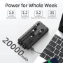 Нова Power Bank X4. Преносимо зарядно устройство с вградени кабели, 20000mAh 4 изхода 3 входа..., снимка 7