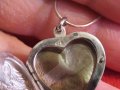 Сребърно синджирче със старинна сребърна муска, отварящо се сърце - кутийка с тайник, накит, амулет,, снимка 3