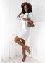 Ленена рокля с копчета в бяло  , снимка 1 - Рокли - 44890686