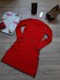Нова колекция червена рокля с кристали от фино плетиво на намаление, снимка 8