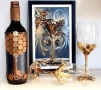 Оригинален подарък за мъж - бутилка Дървото на живота с картина "Чашата на изобилието", снимка 7