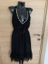 Черна рокля с перли, снимка 1