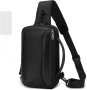 Практична и стилна Мъжка чанта за през рамо с USB порт, водоустойчива, снимка 7