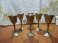 Метални чаши за ракия бронз месинг , снимка 1 - Антикварни и старинни предмети - 43899514