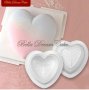 3D Обло средно сърце силиконов молд форма за кекс Свети Валентин юбилей торта сапун гипс, снимка 1
