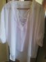 Бяла дълга  асиметрична туника -риза, снимка 1 - Туники - 38062451