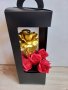 Комплект "златна" роза и сапунени рози налично, снимка 1 - Декорация за дома - 39707411