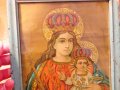 Старинна икона Света Богородица с Младенеца, Богородица Дева Мария 19 век - за здраве и благополучие, снимка 4