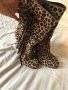 Леопардови ботуши с косъм от пони, снимка 1 - Дамски ботуши - 27347849