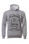 Нов мъжки сив суичър с трансферен печат JACK DANIELS (Джак Даниелс) , снимка 3