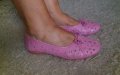 Розови обувки от естествена кожа - 36 номер