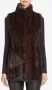 Модерен стилен зимен елек от естествен астраган, нов, снимка 16