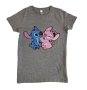 Нова дамска тениска със Стич (Stitch & Angel) в сив цвят, снимка 3