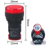 Сигнална лампа, червена пулсираща LED сигнална лампа, 220V, снимка 2