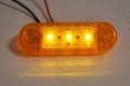 Мини ЛЕД LED габарити овал с 3 диода 12-24V , ОРАНЖЕВИ