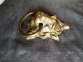  бронзова апликация-лъвска глава, снимка 2