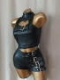 К-т S Черно бюстие и къси панталони от еко кожа , снимка 5