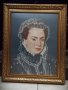 Ръчно ушит гоблен Портрет на дама, Стара картина, снимка 1