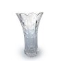 Стъклена ваза с флорален мотив, 12х24 см. 