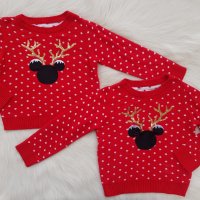 Коледен пуловер Мини Маус 6-7 години, снимка 5 - Детски пуловери и жилетки - 38599470