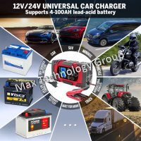 Смарт Зарядно 4AH - 100AH Smart Charger 12V/24V Безплатна доставка, снимка 8 - Аксесоари и консумативи - 38418324