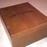 TWININGS OF LONDON-красива дървена кутия-внос англия-19х15х8см, снимка 2 - Колекции - 27086854