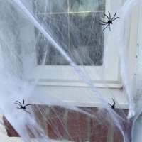 Нова Декорация за Хелоуин 80 г паяжина с 20 бр. фалшиви паяци 16 бр. 3D прилепи, снимка 8 - Други - 43227703