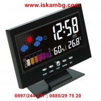 Настолен часовник с голям дисплей, термометър и влагомер - 8082, снимка 13 - Други - 26837707