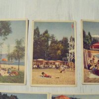 6 стари картички от плажа в Лозана, Швейцария около 1920 г., снимка 2 - Колекции - 32492470
