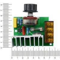 Мощен регулатор на обороти (димер) до 4000W 230V, снимка 6 - Друга електроника - 33395881