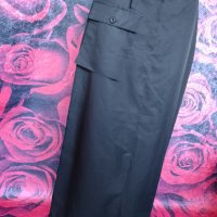 Черна дълга пола с външен джоб и цепка ХЛ, снимка 4 - Поли - 37552728
