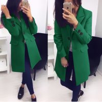 Зелено палто, снимка 1 - Палта, манта - 43514743