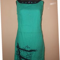 Ленена рокля в зелено  Salkim, снимка 2 - Рокли - 27747672