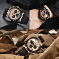 Кварцов часовник PAGANI DESIGN,сапфир,Seiko VK63 механизъм,авт.дата,хронограф,водоустойчив 100 м., снимка 2 - Мъжки - 43883795