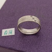 сребърен пръстен халка с камъни Буква АЖ, снимка 2 - Пръстени - 43985116