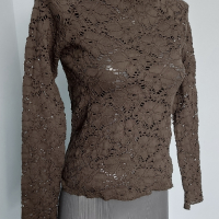 Маркова еластична блуза от дантела "Estelle" / голям размер , снимка 1 - Блузи с дълъг ръкав и пуловери - 44872602