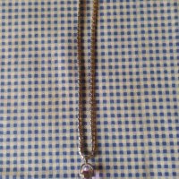 синджир с висулка от аметист , снимка 1 - Колиета, медальони, синджири - 43145778
