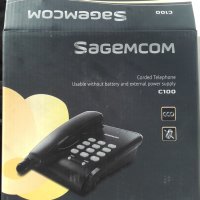 Стационарен телефон Sagem C100 - Нов в оригинална кутия, снимка 1 - Стационарни телефони и факсове - 43512050