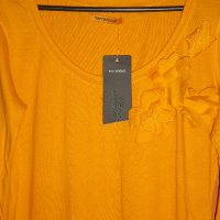Дамски елегантен блузон " Terranova " в тъмножълт цвят,100% памук, снимка 7 - Блузи с дълъг ръкав и пуловери - 27492368