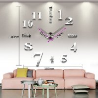 4215 Лепящ стенен часовник с 3D ефект, снимка 5 - Стенни часовници - 34995306