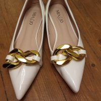 Дамски официални обувки в бяло.40 номер, снимка 1 - Дамски елегантни обувки - 43145937