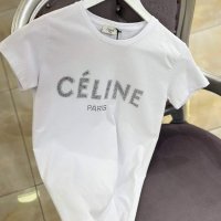Дамска бяла тениска Celine кодVL113R, снимка 1 - Тениски - 43684927